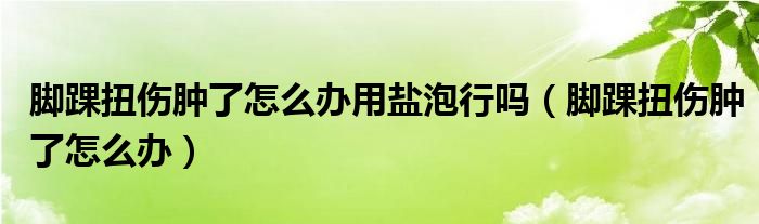 腳踝扭傷腫了怎么辦用鹽泡行嗎（腳踝扭傷腫了怎么辦）