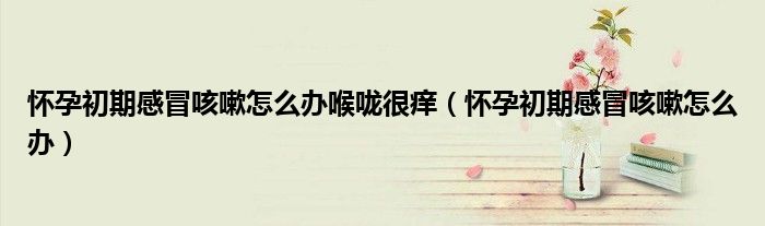 懷孕初期感冒咳嗽怎么辦喉嚨很癢(懷孕初期感冒咳嗽怎么辦)