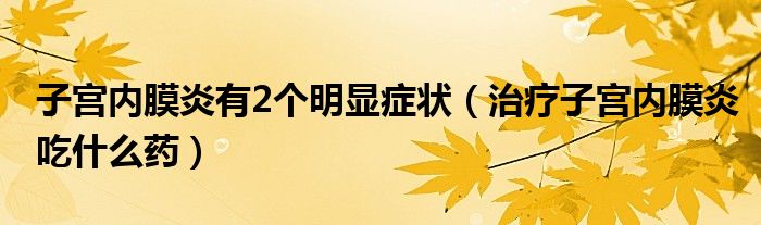 子宮內(nèi)膜炎有2個明顯癥狀(治療子宮內(nèi)膜炎吃什么藥)