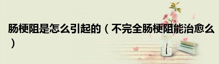 腸梗阻是怎么引起的（不完全腸梗阻能治愈么）