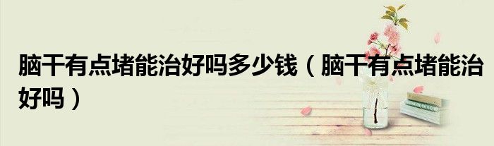 腦干有點堵能治好嗎多少錢（腦干有點堵能治好嗎）