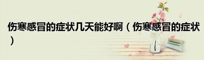 傷寒感冒的癥狀幾天能好?。▊忻暗陌Y狀）