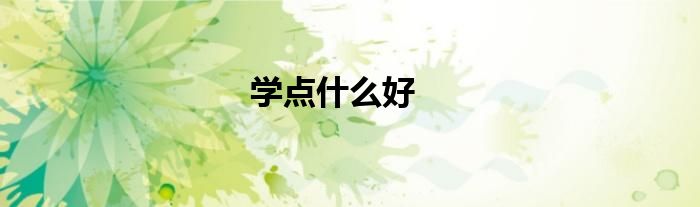 學(xué)點(diǎn)什么好