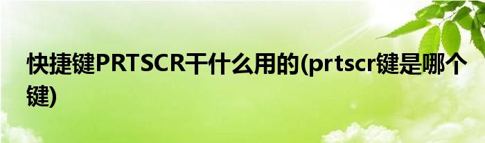 快捷鍵PRTSCR干什么用的(prtscr鍵是哪個(gè)鍵)