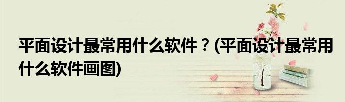 平面設(shè)計(jì)最常用什么軟件？(平面設(shè)計(jì)最常用什么軟件畫圖)