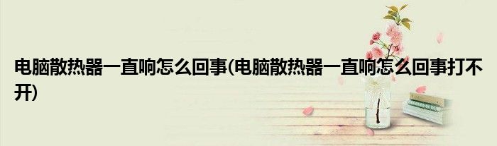 電腦散熱器一直響怎么回事(電腦散熱器一直響怎么回事打不開(kāi))