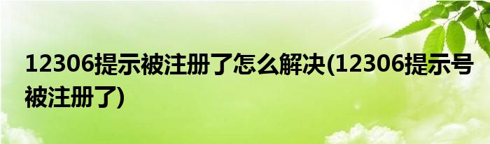 12306提示被注冊了怎么解決(12306提示號被注冊了)