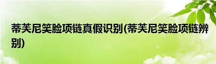 蒂芙尼笑臉項鏈真假識別(蒂芙尼笑臉項鏈辨別)