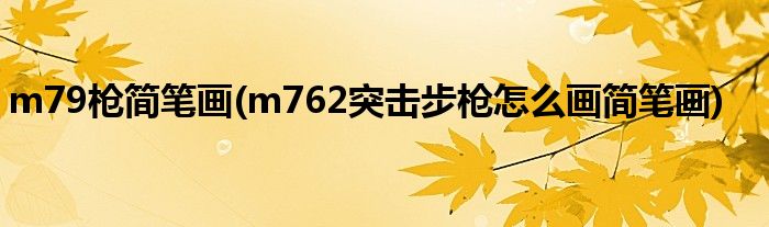 m79槍簡筆畫(m762突擊步槍怎么畫簡筆畫)