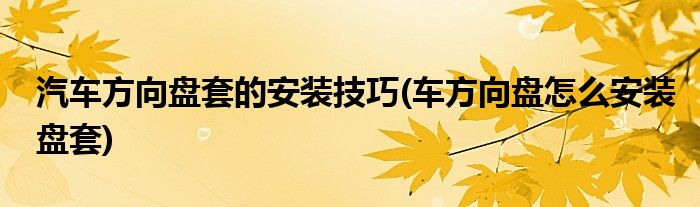 汽車方向盤套的安裝技巧(車方向盤怎么安裝盤套)