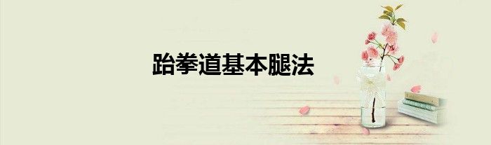 跆拳道基本腿法
