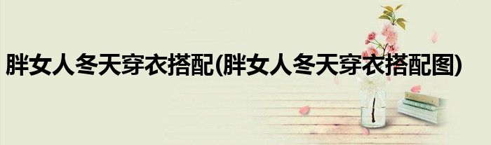胖女人冬天穿衣搭配(胖女人冬天穿衣搭配圖)