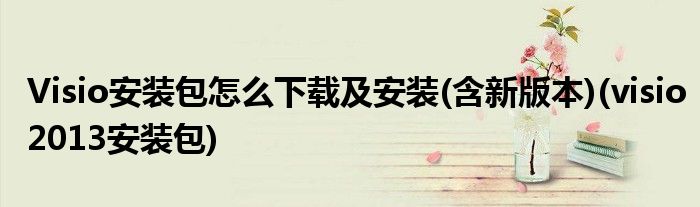 Visio安裝包怎么下載及安裝(含新版本)(visio2013安裝包)