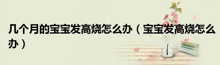 幾個(gè)月的寶寶發(fā)高燒怎么辦（寶寶發(fā)高燒怎么辦）