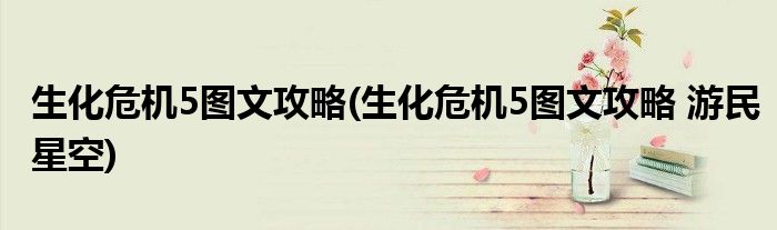 生化危機(jī)5圖文攻略(生化危機(jī)5圖文攻略 游民星空)