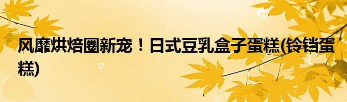 風靡烘焙圈新寵！日式豆乳盒子蛋糕(鈴鐺蛋糕)