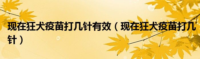 現(xiàn)在狂犬疫苗打幾針有效（現(xiàn)在狂犬疫苗打幾針）