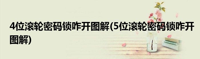 4位滾輪密碼鎖咋開圖解(5位滾輪密碼鎖咋開圖解)