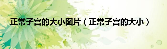 正常子宮的大小圖片（正常子宮的大?。? /></span>
		<span id=