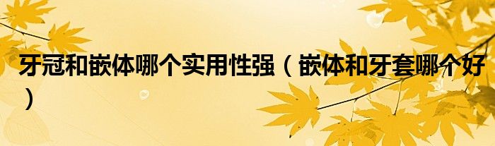 牙冠和嵌體哪個(gè)實(shí)用性強(qiáng)（嵌體和牙套哪個(gè)好）