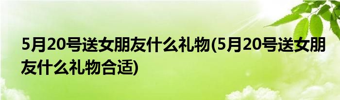 5月20號送女朋友什么禮物(5月20號送女朋友什么禮物合適)
