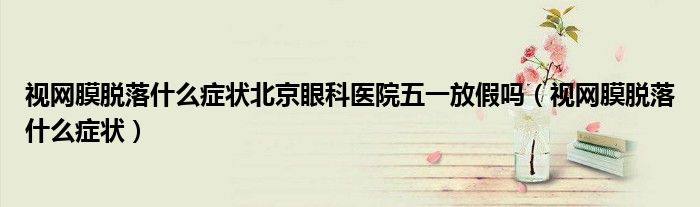 視網(wǎng)膜脫落什么癥狀北京眼科醫(yī)院五一放假嗎（視網(wǎng)膜脫落什么癥狀）