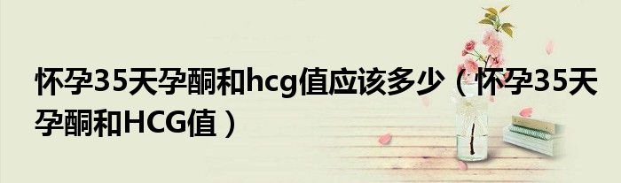 懷孕35天孕酮和hcg值應(yīng)該多少（懷孕35天孕酮和HCG值）