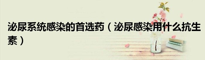 泌尿系統(tǒng)感染的首選藥（泌尿感染用什么抗生素）