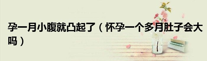 孕一月小腹就凸起了(懷孕一個多月肚子會大嗎)