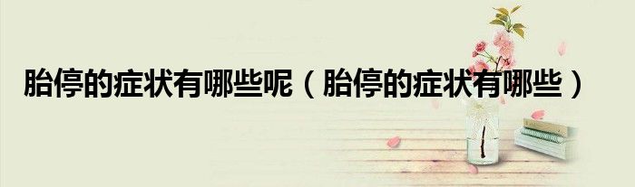 胎停的癥狀有哪些呢（胎停的癥狀有哪些）