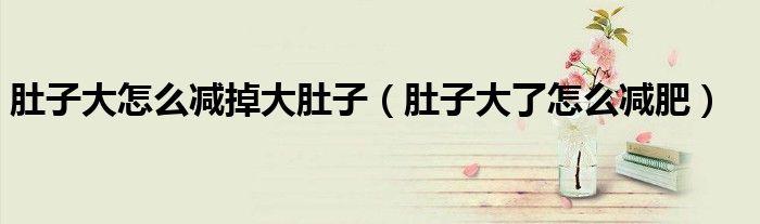 肚子大怎么減掉大肚子(肚子大了怎么減肥)