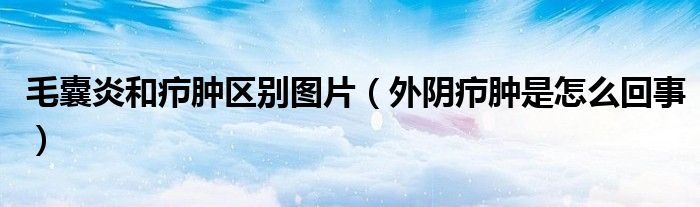 毛囊炎和癤腫區(qū)別圖片（外陰癤腫是怎么回事）