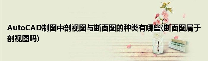 AutoCAD制圖中剖視圖與斷面圖的種類有哪些(斷面圖屬于剖視圖嗎)
