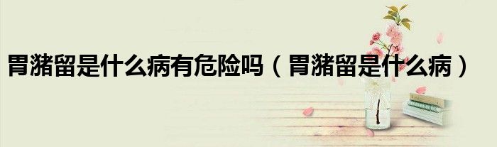 胃潴留是什么病有危險嗎（胃潴留是什么?。?class='thumb lazy' /></a>
		    <header>
		<h2><a  href=