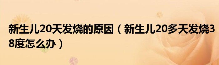 新生兒20天發(fā)燒的原因（新生兒20多天發(fā)燒38度怎么辦）