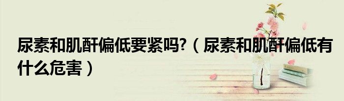 尿素和肌酐偏低要緊嗎?（尿素和肌酐偏低有什么危害）