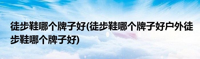 徒步鞋哪個牌子好(徒步鞋哪個牌子好戶外徒步鞋哪個牌子好)