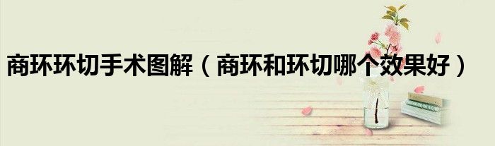 商環(huán)環(huán)切手術圖解（商環(huán)和環(huán)切哪個效果好）