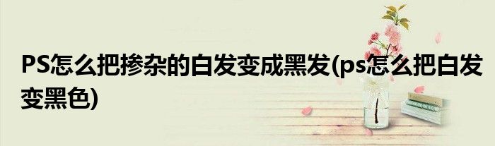 PS怎么把摻雜的白發(fā)變成黑發(fā)(ps怎么把白發(fā)變黑色)