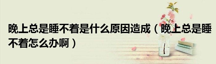 晚上總是睡不著是什么原因造成（晚上總是睡不著怎么辦啊）