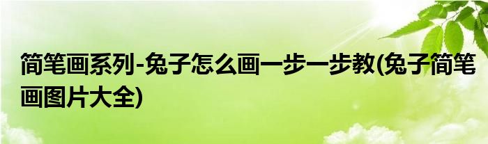 簡(jiǎn)筆畫系列-兔子怎么畫一步一步教(兔子簡(jiǎn)筆畫圖片大全)