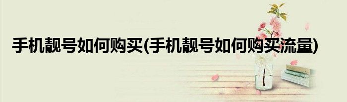 手機(jī)靚號(hào)如何購(gòu)買(mǎi)(手機(jī)靚號(hào)如何購(gòu)買(mǎi)流量)
