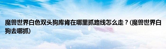 魔獸世界白色雙頭狗庫(kù)肯在哪里抓路線怎么走？(魔獸世界白狗去哪抓)