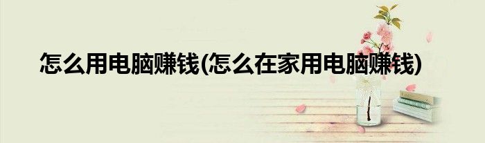 怎么用電腦賺錢(qián)(怎么在家用電腦賺錢(qián))